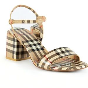 BURBERRY Cornwall Vintage Check Patent Sandals